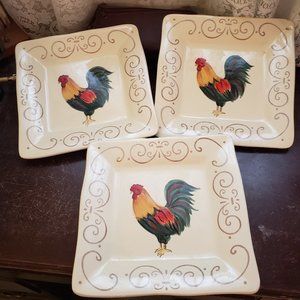 Mikasa Rooster Plates - Set of 3